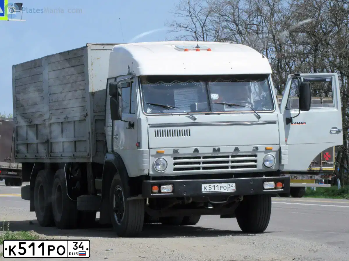 Фото автомобиля KAMAZ 5320 /6X4/, 1987 — госномер К511РО34. Цвет: БЕЛАЯ НОЧЬ