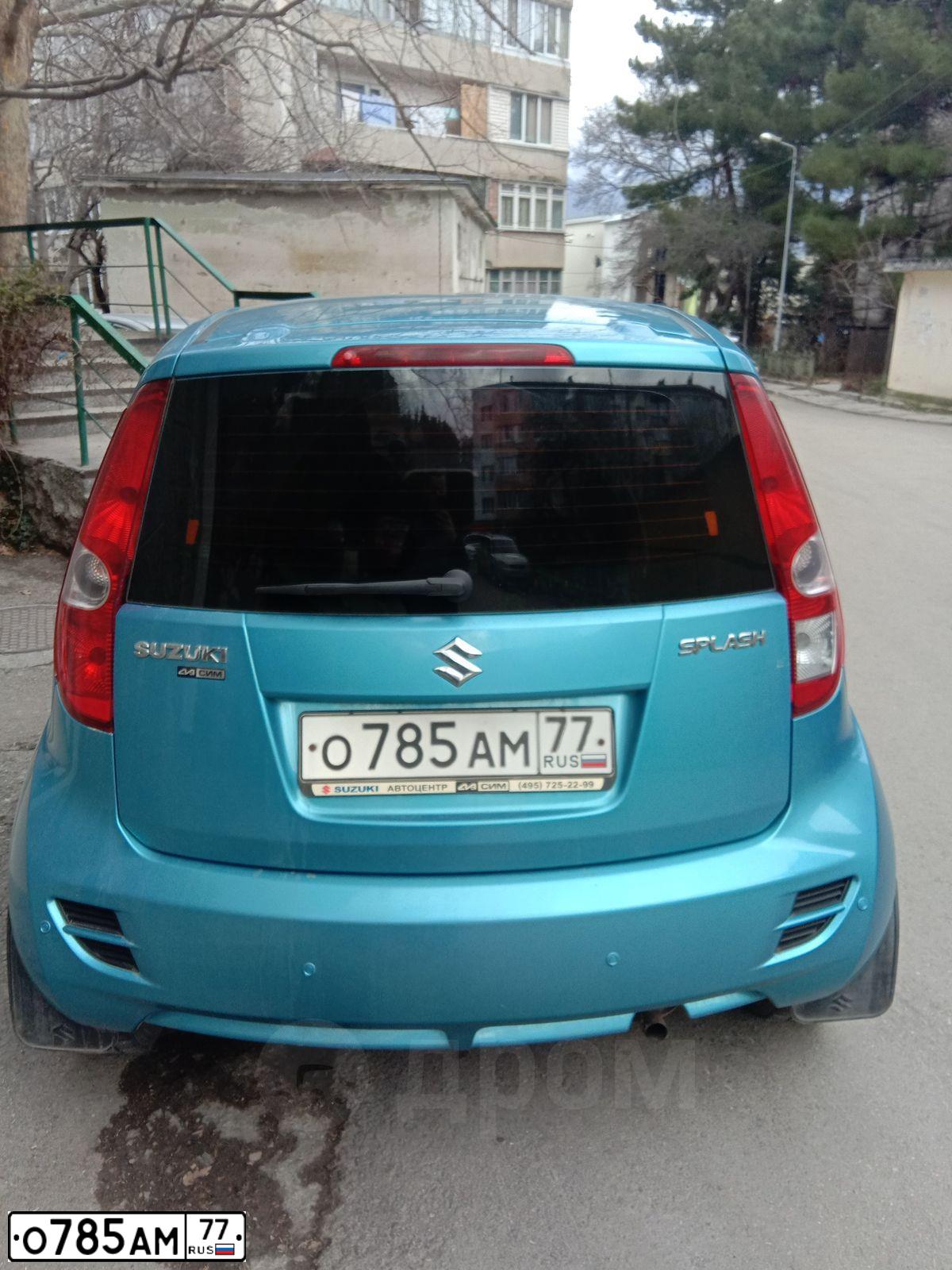 Фото автомобиля SUZUKI SPLASH, 2012 — госномер В614ВХ82. Цвет: голубой
