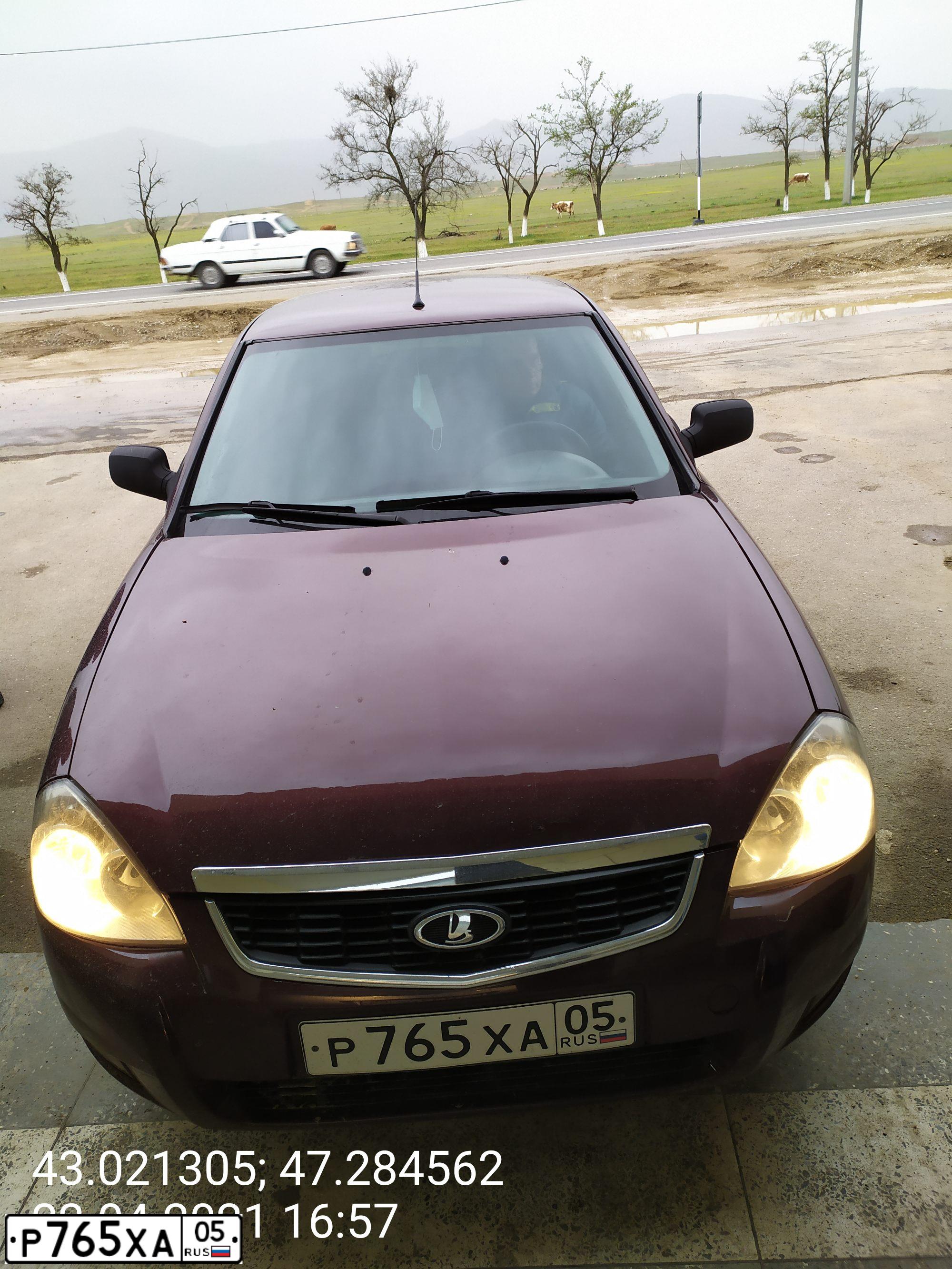 Фото автомобиля LADA 2170 PRIORA, 2009 — госномер Р629ОВ05. Цвет: ТЕМНО-ВИШНЕВЫЙ