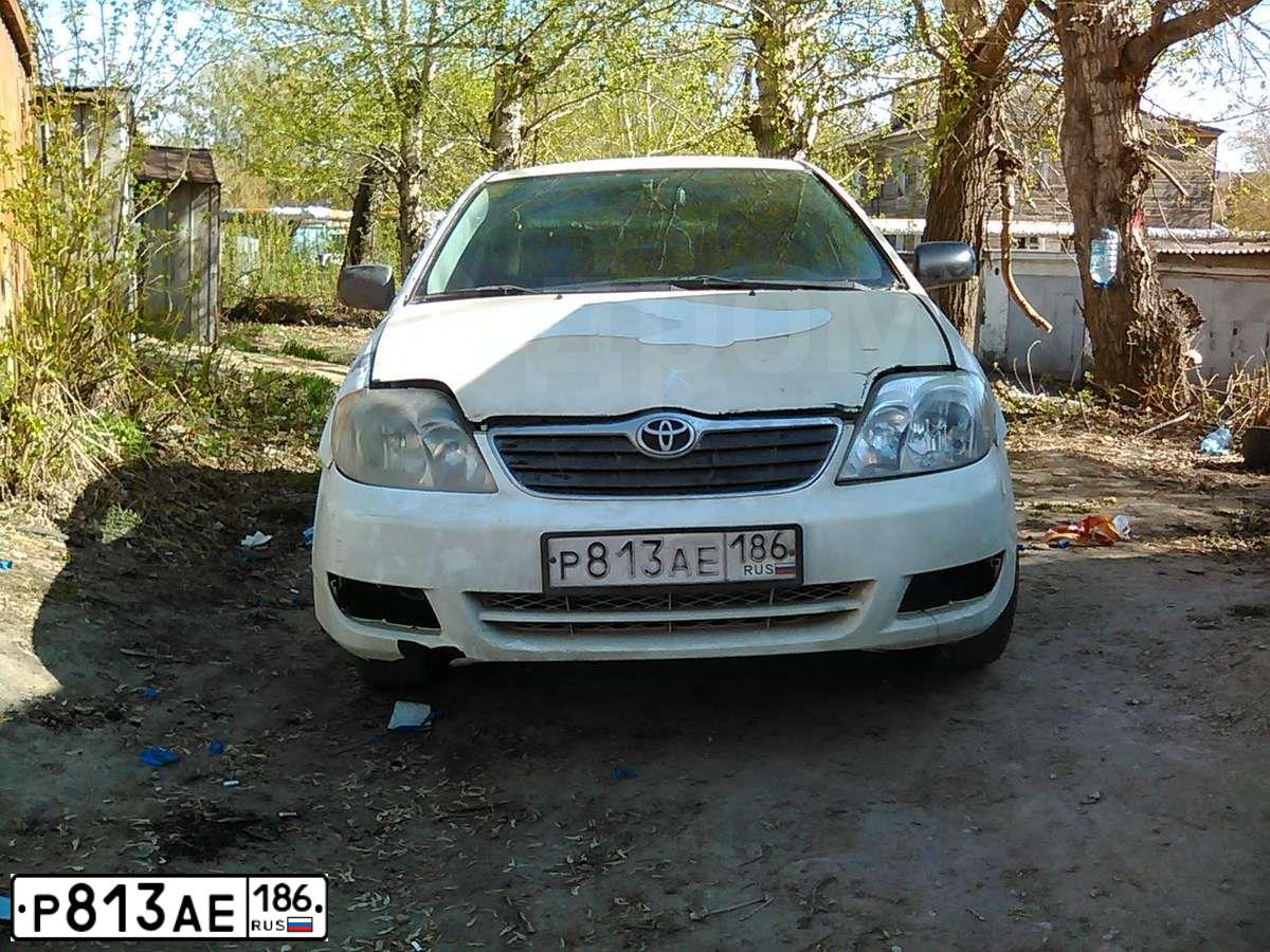 Фото автомобиля TOYOTA COROLLA, 2006 — госномер У001ВА55. Цвет: ЧЕРНЫЙ