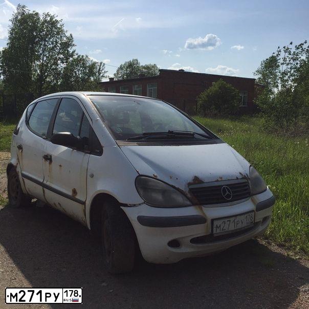 Фото автомобиля MERCEDES A-KLASSE, 2002 — госномер А448КМ797. Цвет: Белый