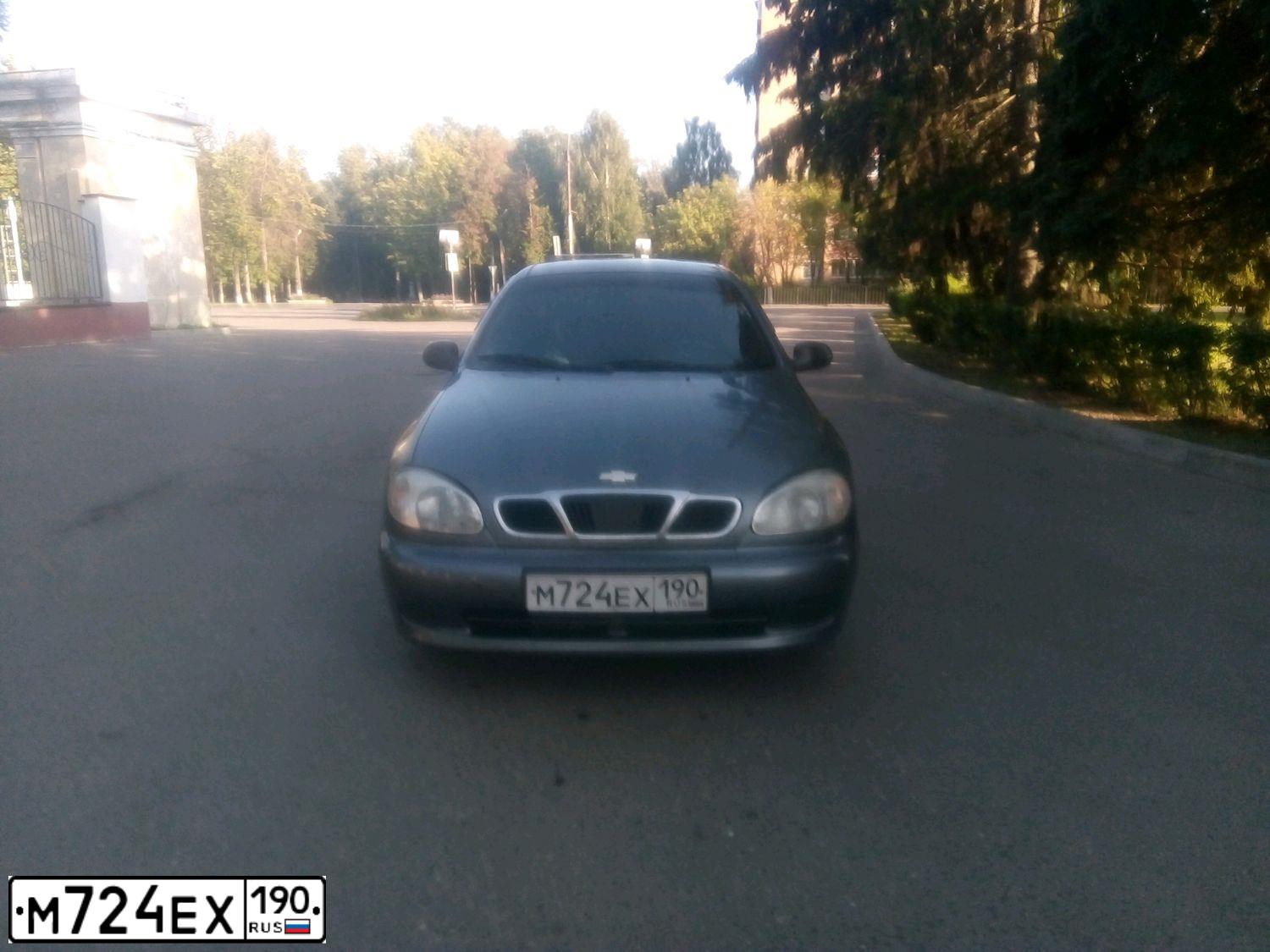Фото автомобиля ZAZ LANOS, 2006 — госномер М724ЕХ190. Цвет: Серый