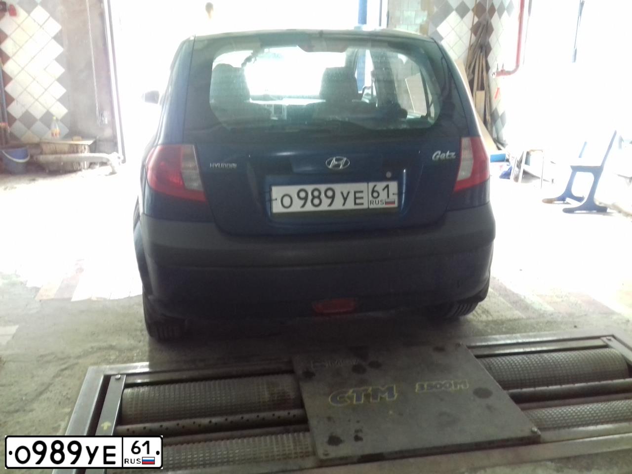 Фото автомобиля HYUNDAI GETZ, 2006 — госномер К079ВХ761. Цвет: синий