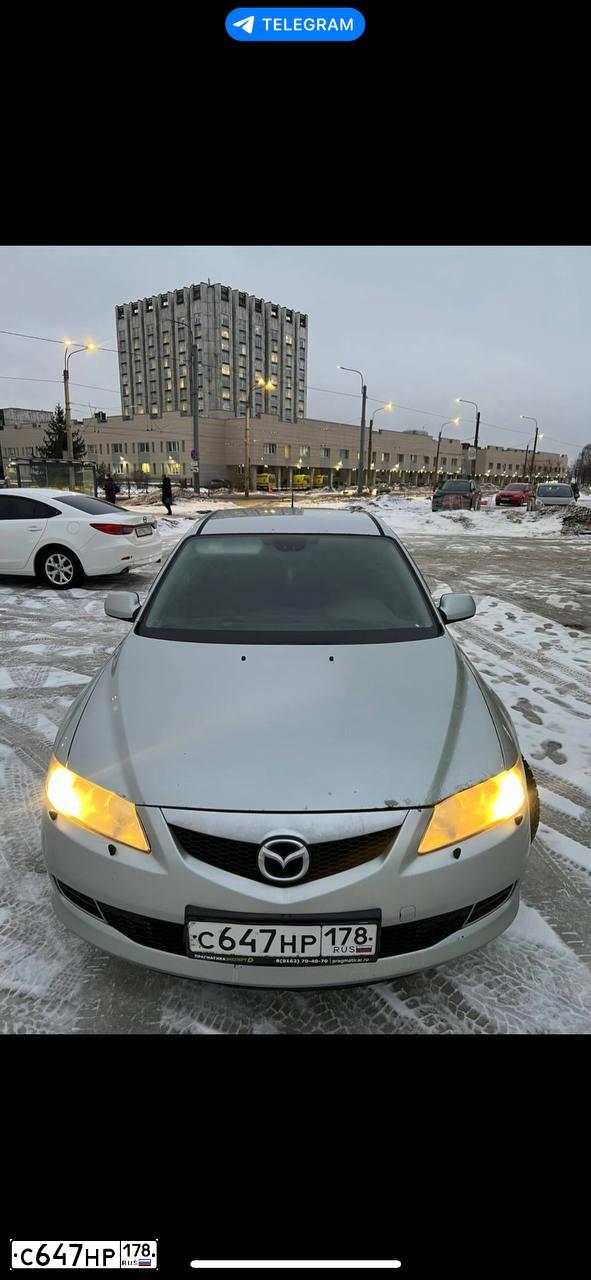 Фото автомобиля MAZDA 6, 2005 — госномер С647НР178. Цвет: Серебристый