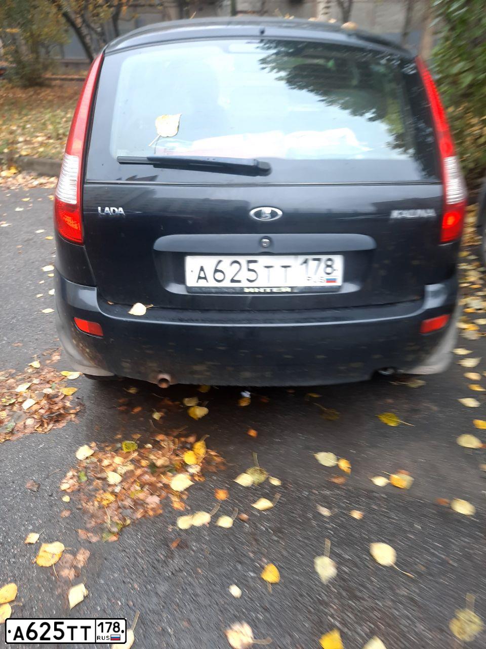 Фото автомобиля LADA 1119 KALINA, 2010 — госномер А625ТТ178. Цвет: ЧЕРНЫЙ