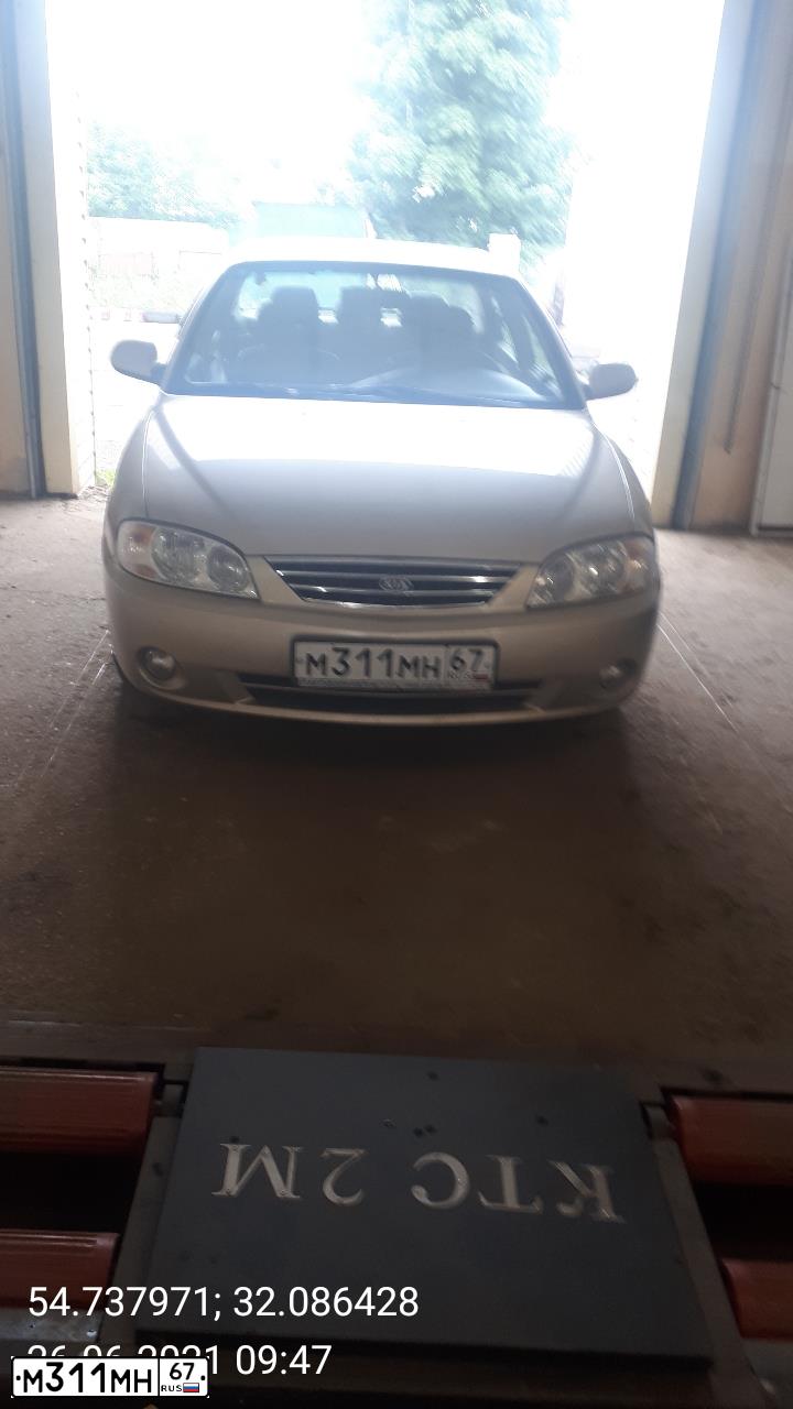 Фото автомобиля KIA SPECTRA, 2007 — госномер М311МН67. Цвет: ЗОЛОТИСТЫЙ