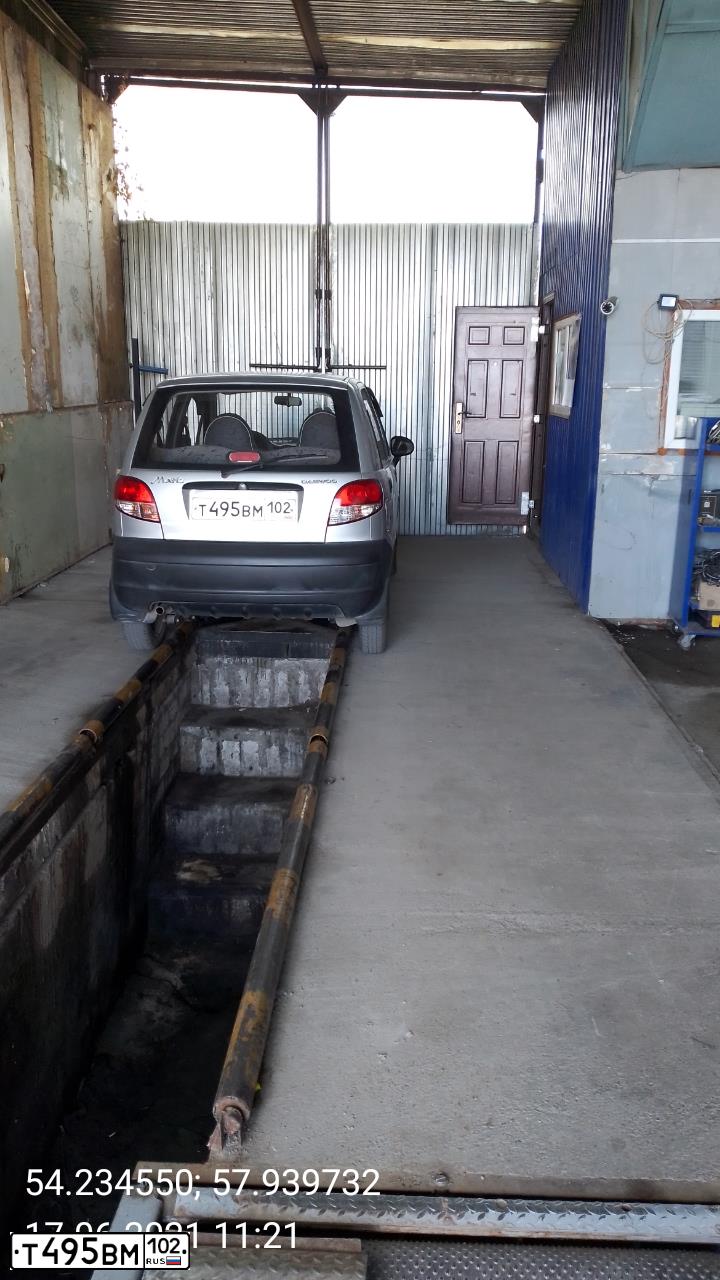Фото автомобиля DAEWOO MATIZ, 2011 — госномер Т495ВМ102. Цвет: Серебристый