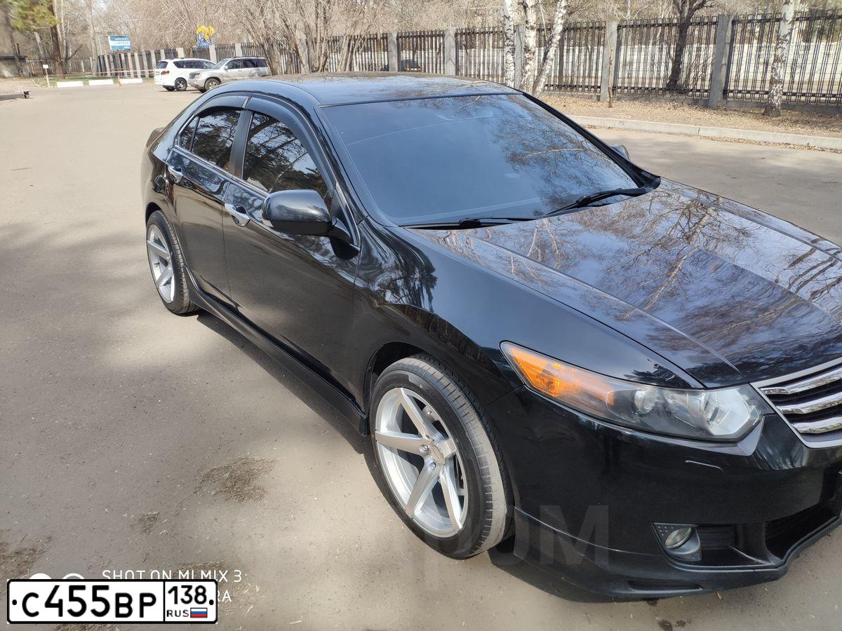 Фото автомобиля HONDA ACCORD, 2008 — госномер С455ВР138. Цвет: ЧЕРНЫЙ