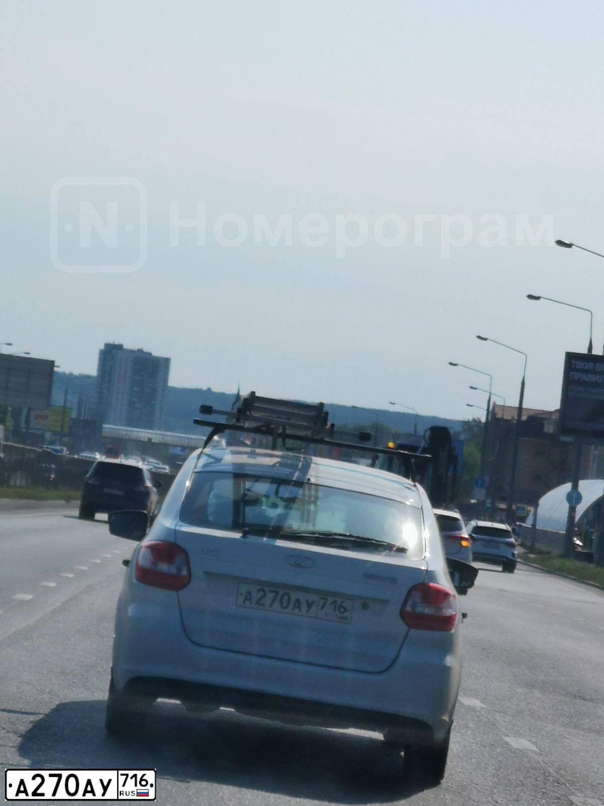 Фото автомобиля LADA 2191 GRANTA, 2017 — госномер А270АУ716. Цвет: БЕЛЫЙ