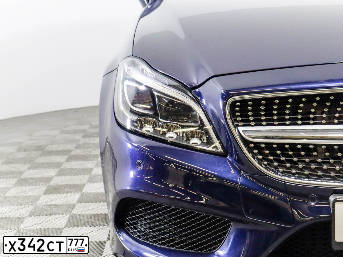 Фото автомобиля МЕРСЕДЕС-БЕНЦ СLS 350 ВLUЕТЕС 4МАТIС, 2015 — госномер М954АР750. Цвет: синий
