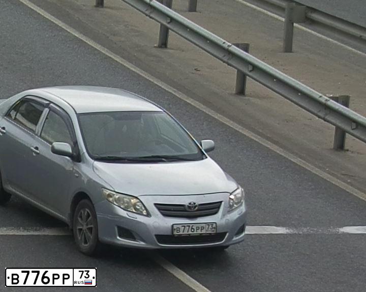Фото автомобиля TOYOTA COROLLA, 2008 — госномер В776РР73. Цвет: ГОЛУБОЙ СВЕТЛЫЙ