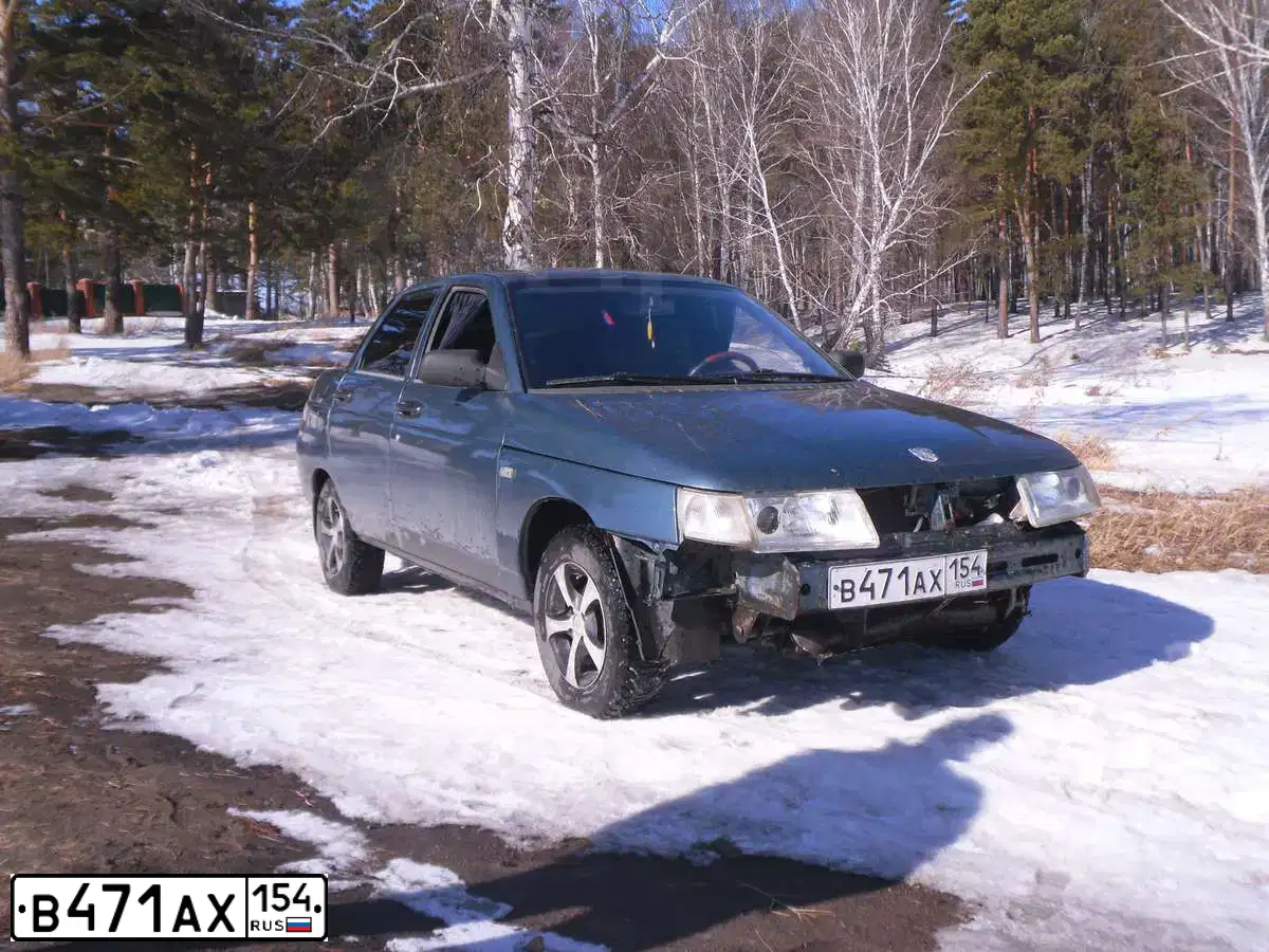 Фото автомобиля LADA 2110, 2001 — госномер В471АХ154. Цвет: ТЕМНЫЙ СЕРО - СИНИЙ
