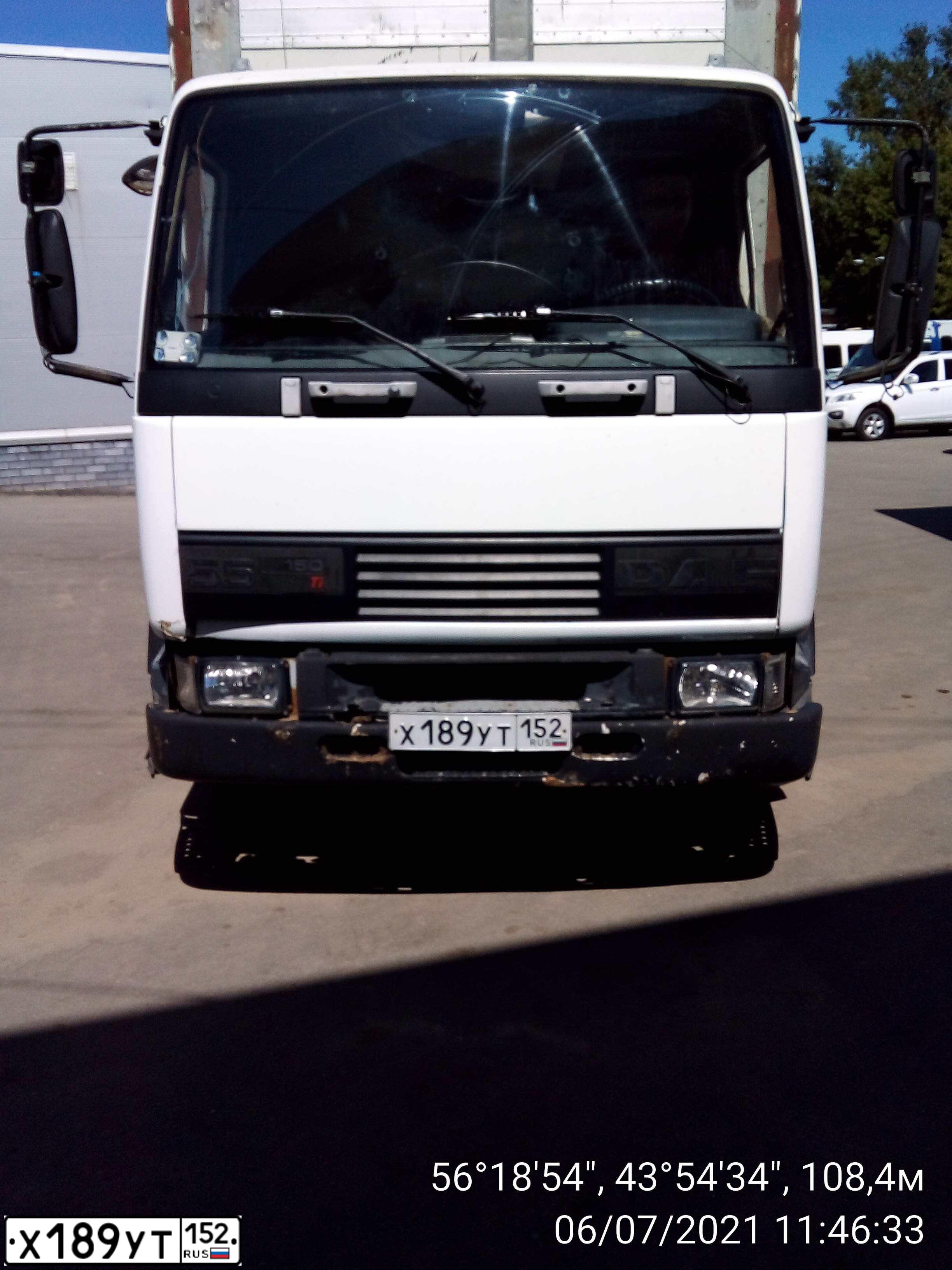 Фото автомобиля ДАФ АЕ55СЕ, 1998 — госномер Р442ВЕ82. Цвет: Белый