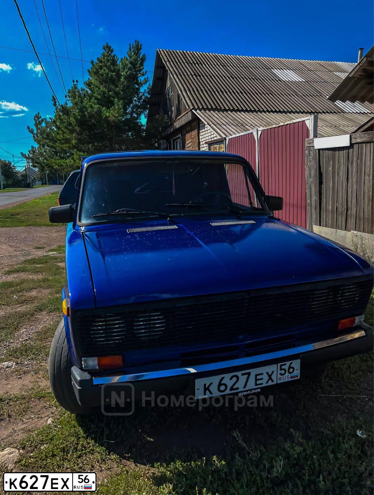 Фото автомобиля LADA 2106, 2002 — госномер К627ЕХ56. Цвет: ОКЕАН