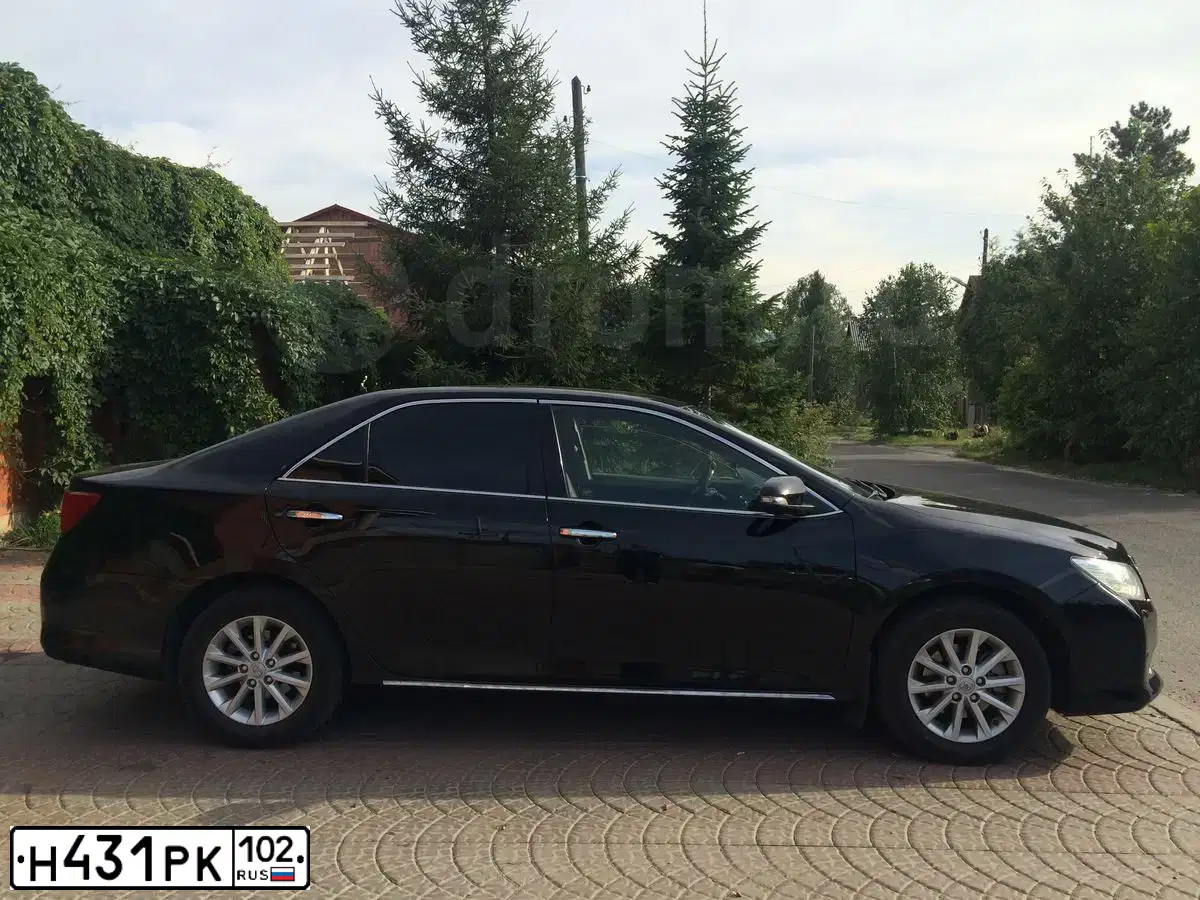 Фото автомобиля TOYOTA CAMRY, 2012 — госномер А592ВН17. Цвет: ЧЕРНЫЙ