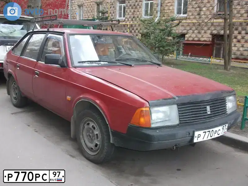 Фото автомобиля AZLK MOSKWITSCH 2141, 1991 — госномер А606АТ977. Цвет: ТЕМНО-КРАСНЫЙ