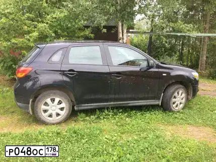 Фото автомобиля MITSUBISHI ASX, 2013 — госномер К268НС53. Цвет: ЧЕРНЫЙ