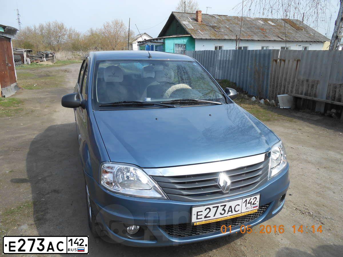 Фото автомобиля RENAULT LOGAN, 2011 — госномер Е273АС142. Цвет: синий