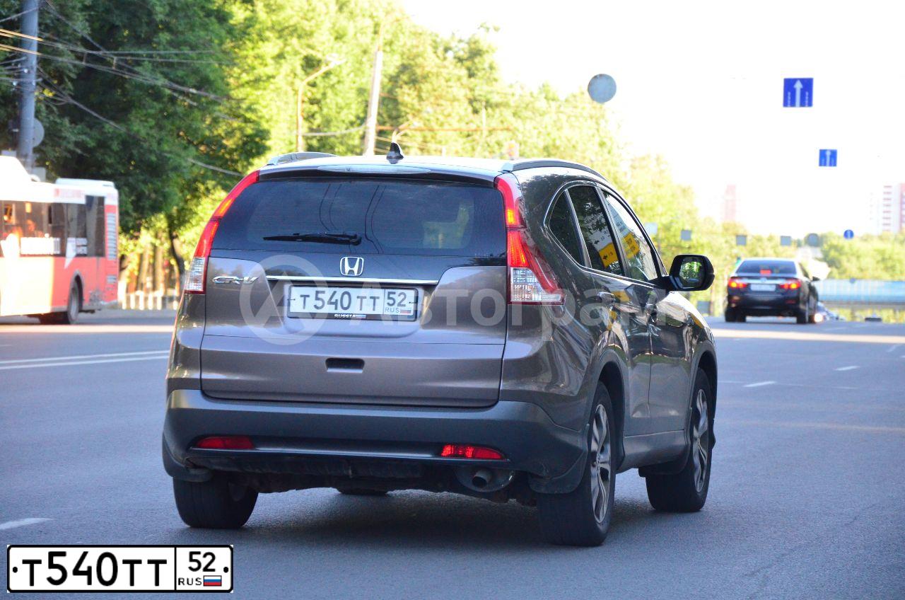 Фото автомобиля HONDA CR-V, 2013 — госномер Т540ТТ52. Цвет: СЕРО-КОРИЧНЕВЫЙ