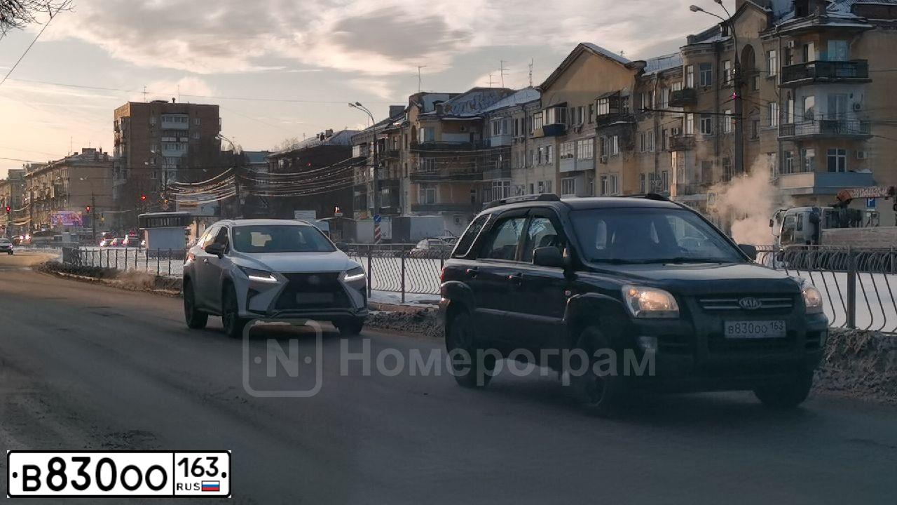 Фото автомобиля KIA SPORTAGE, 2007 — госномер В830ОО163. Цвет: ЧЕРНЫЙ