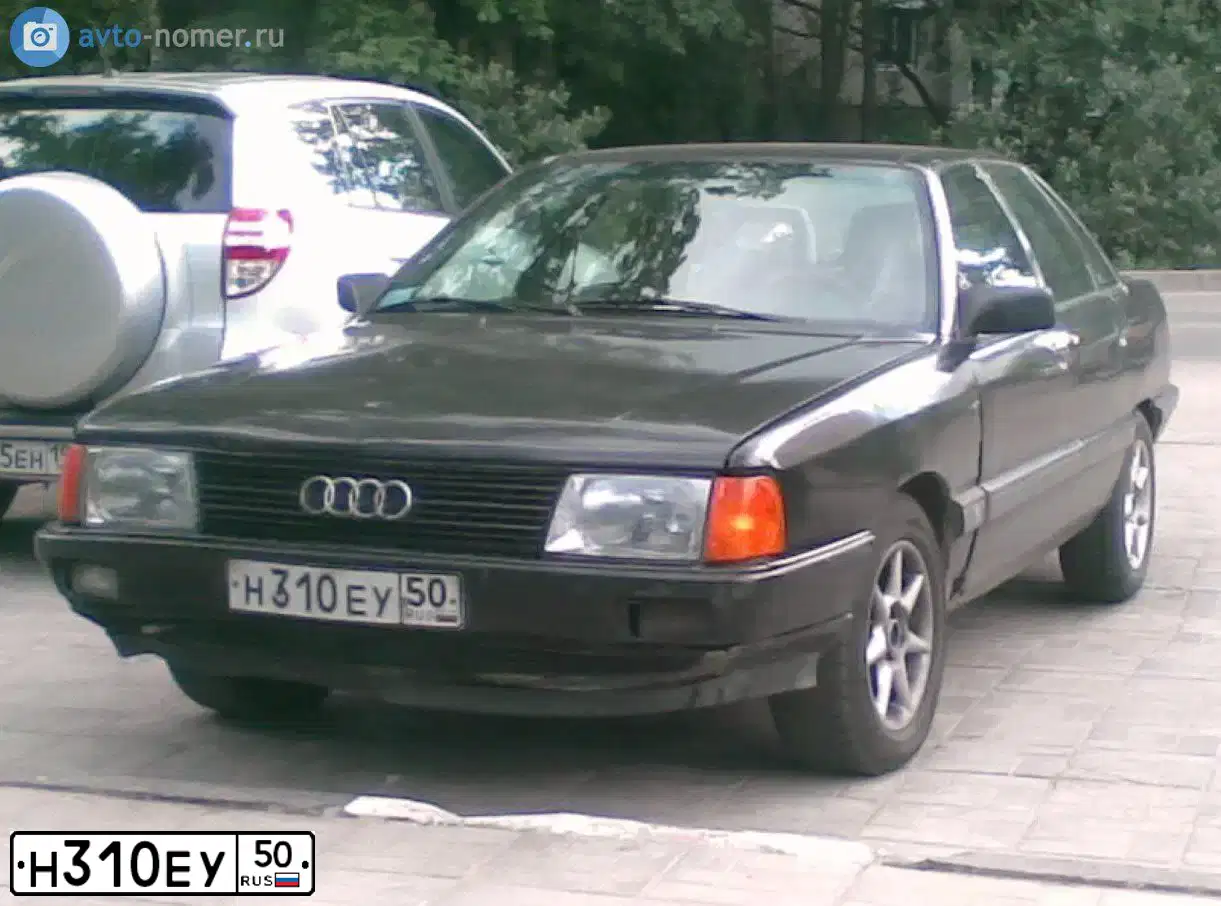 Фото автомобиля AUDI 100, 1989 — госномер Н310ЕУ50. Цвет: ЧЕРНЫЙ