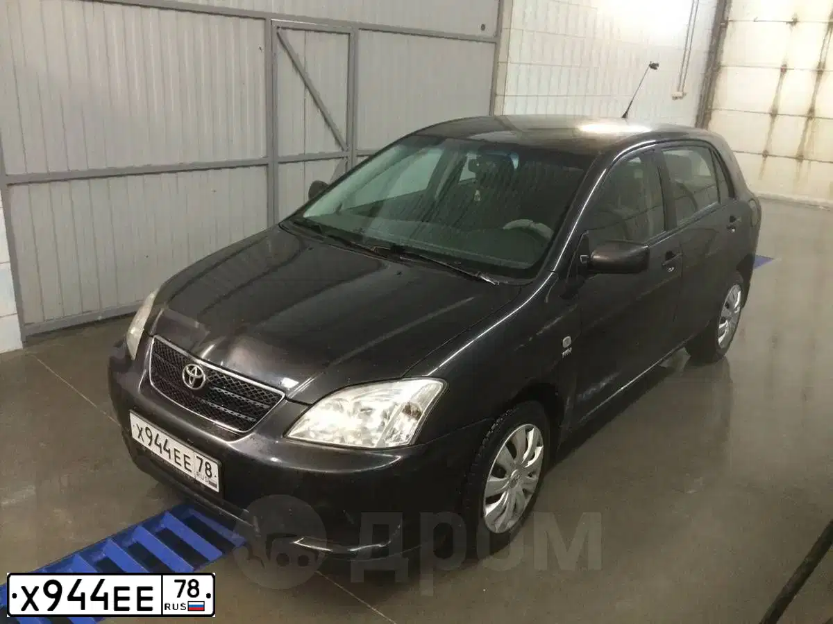 Фото автомобиля TOYOTA COROLLA, 2003 — госномер Х544ЕЕ78. Цвет: ЧЕРНЫЙ
