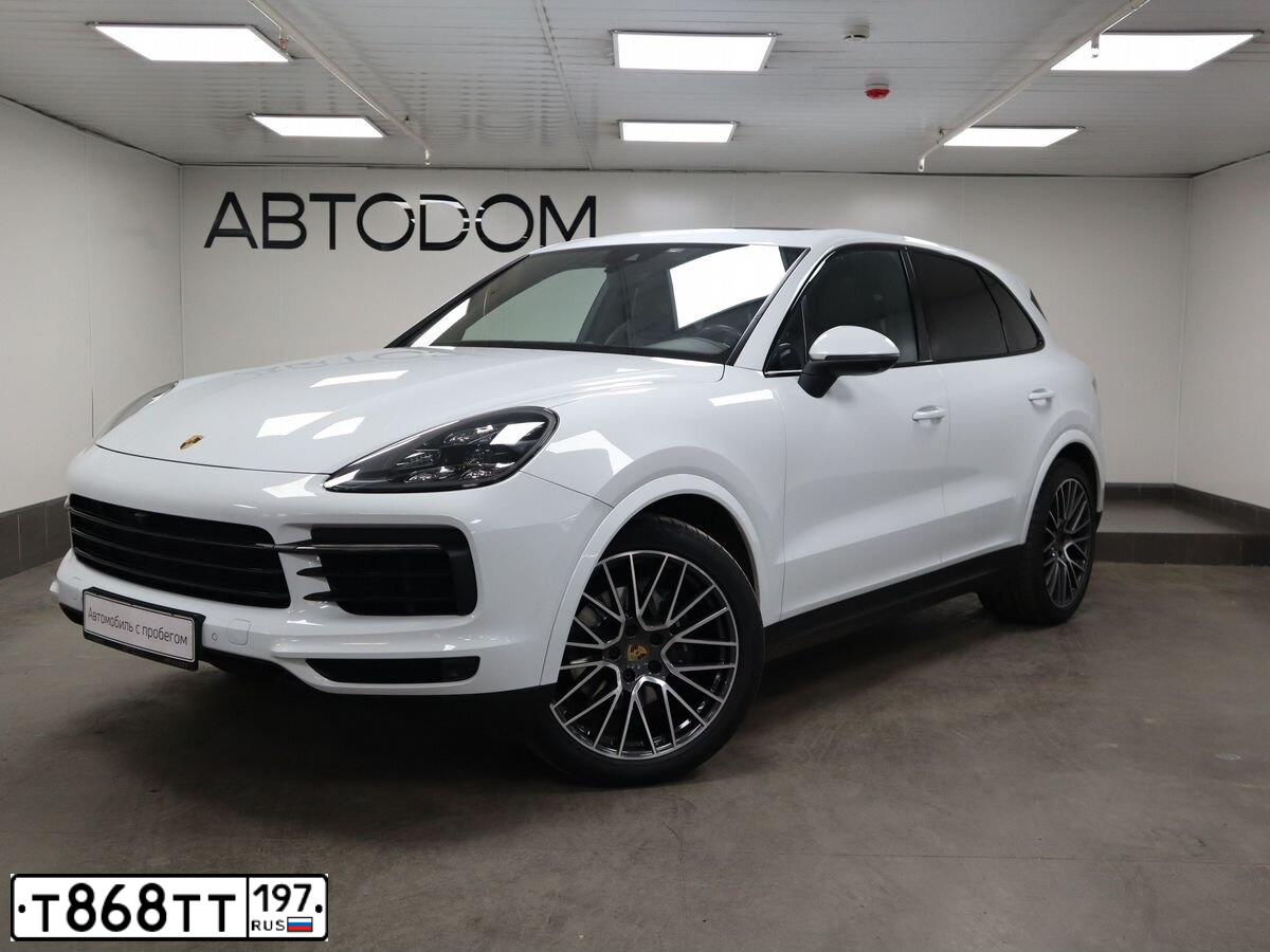 Фото автомобиля PORSCHE CAYENNE, 2013 — госномер Т868ТТ197. Цвет: Белый