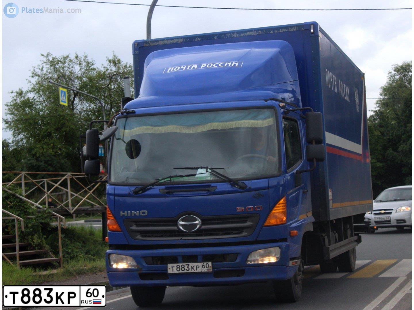 Фото автомобиля HINO 500-SERIE, 2015 — госномер Х694КА797. Цвет: синий