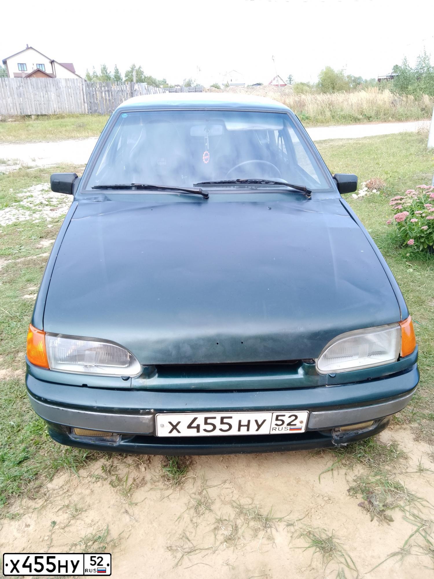 Фото автомобиля LADA 2115 SAMARA, 2002 — госномер Х455НУ52. Цвет: ТЕМНО-ЗЕЛЕНЫЙ