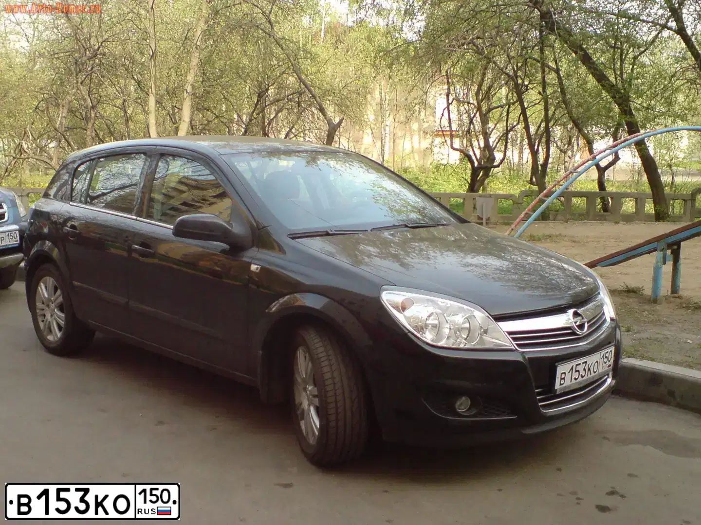 Фото автомобиля OPEL ASTRA, 2007 — госномер Р349МХ163. Цвет: ЧЕРНЫЙ