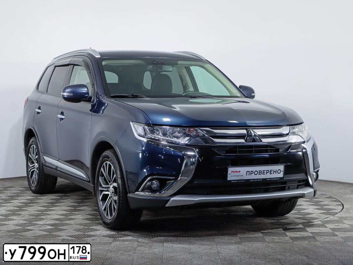 Фото автомобиля MITSUBISHI OUTLANDER, 2016 — госномер С273АС198. Цвет: Темно-синий