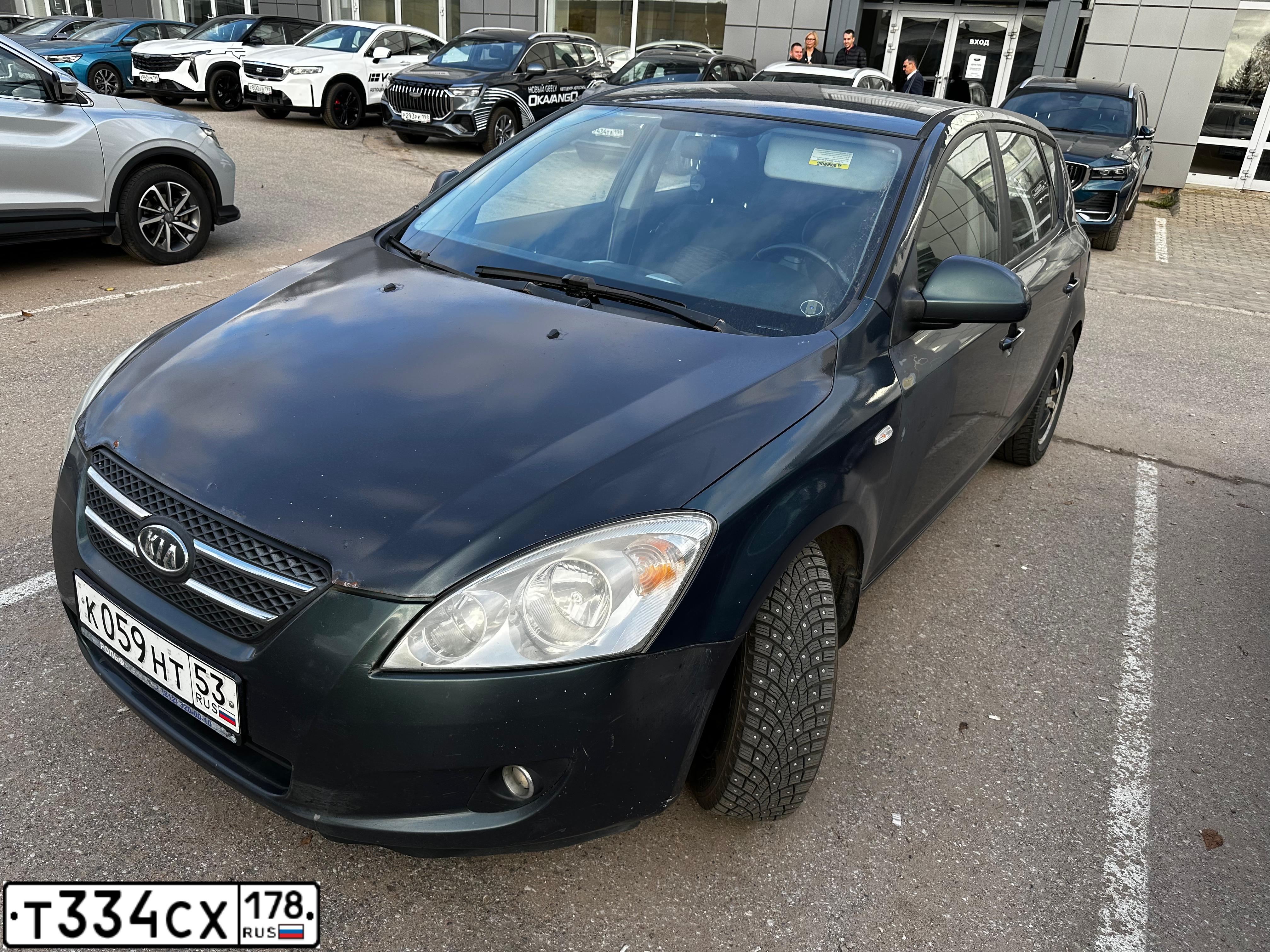 Фото автомобиля KIA CEED, 2009 — госномер Х754ОК37. Цвет: ЗЕЛЕНЫЙ