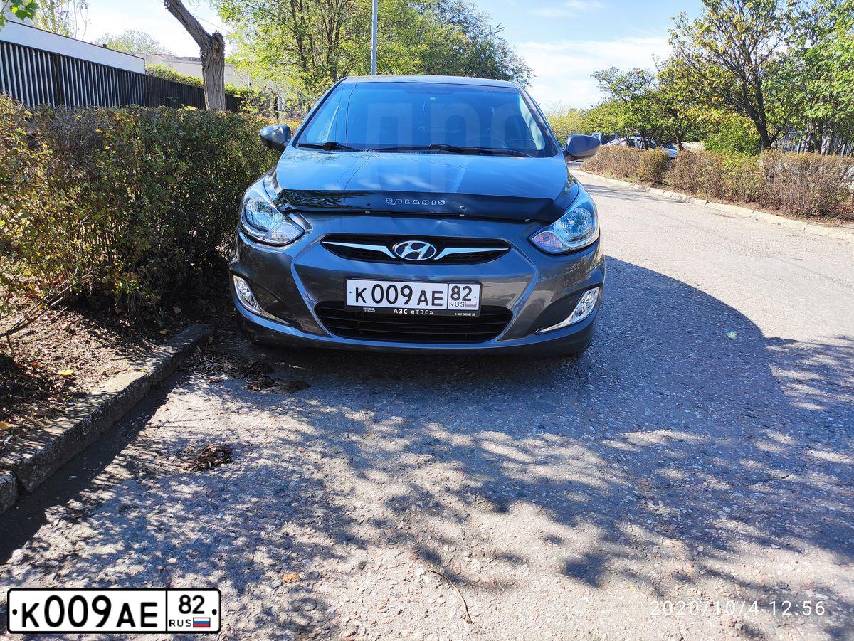Фото автомобиля HYUNDAI SOLARIS, 2014 — госномер В488КН92. Цвет: СЕРЫЙ
