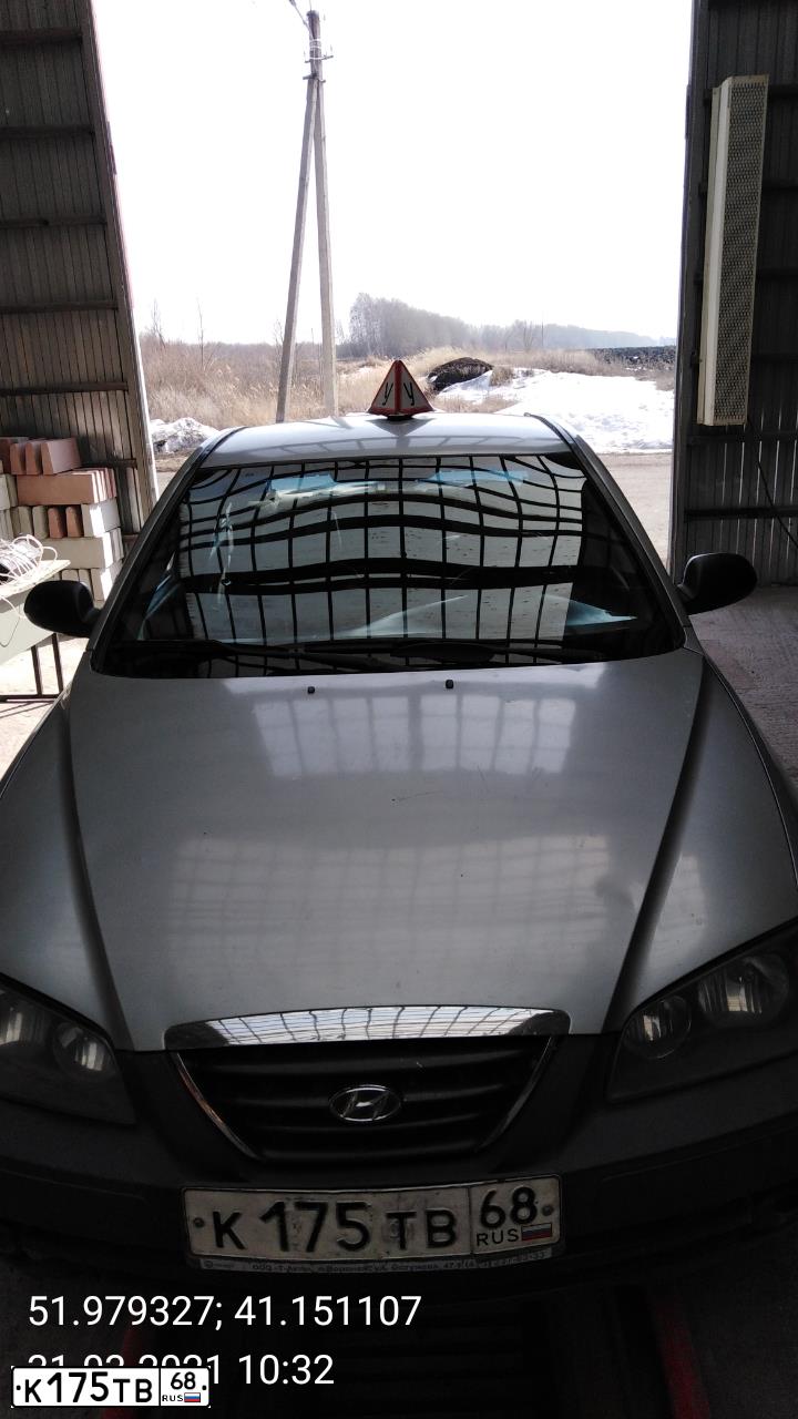 Фото автомобиля TAGAZ ELANTRA XD, 2008 — госномер К175ТВ68. Цвет: Серебристый