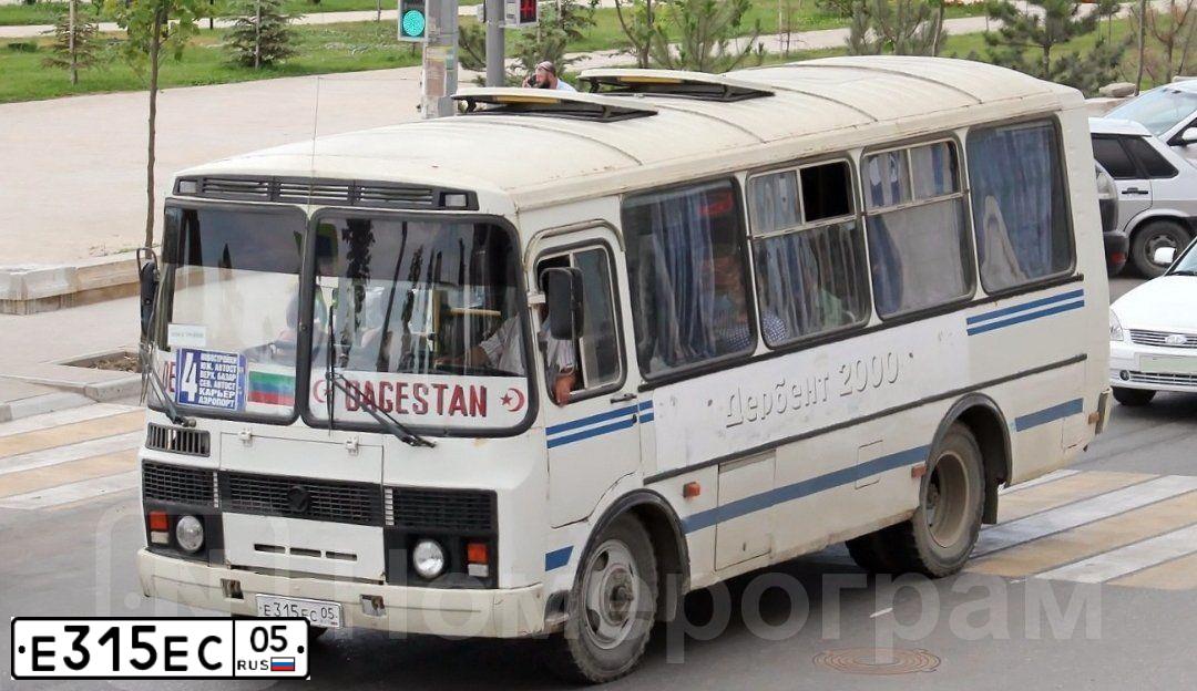 Фото автомобиля PAZ Z 3205, 2005 — госномер Е315ЕС05. Цвет: Синий (БЕЛО-СИНИЙ)