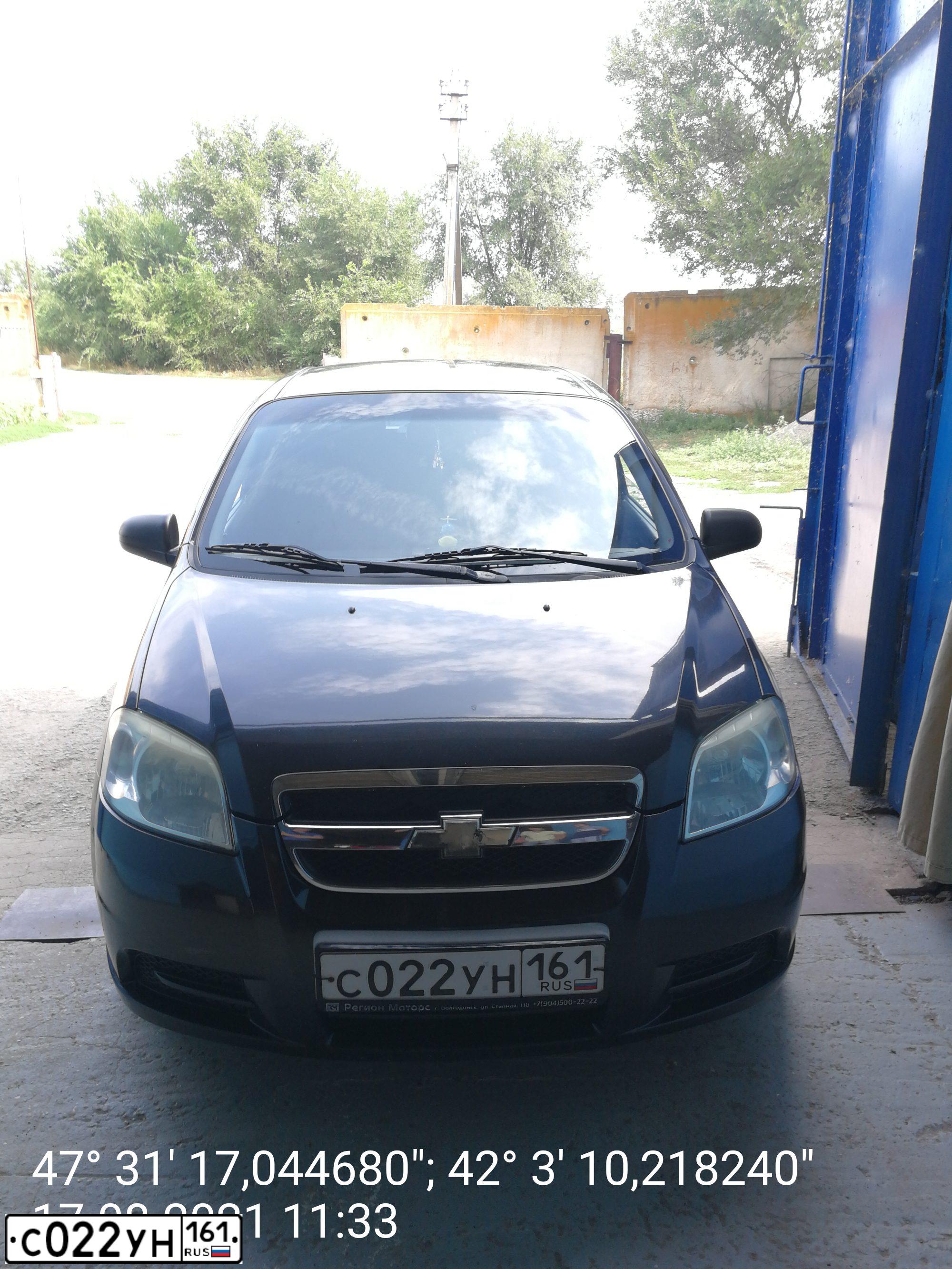 Фото автомобиля CHEVROLET AVEO, 2007 — госномер С022УН161. Цвет: ЧЕРНЫЙ