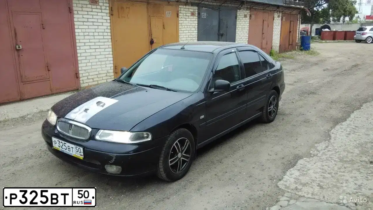 Фото автомобиля ROVER 400-SERIE, 1999 — госномер Р325ВТ50. Цвет: ЧЕРНЫЙ