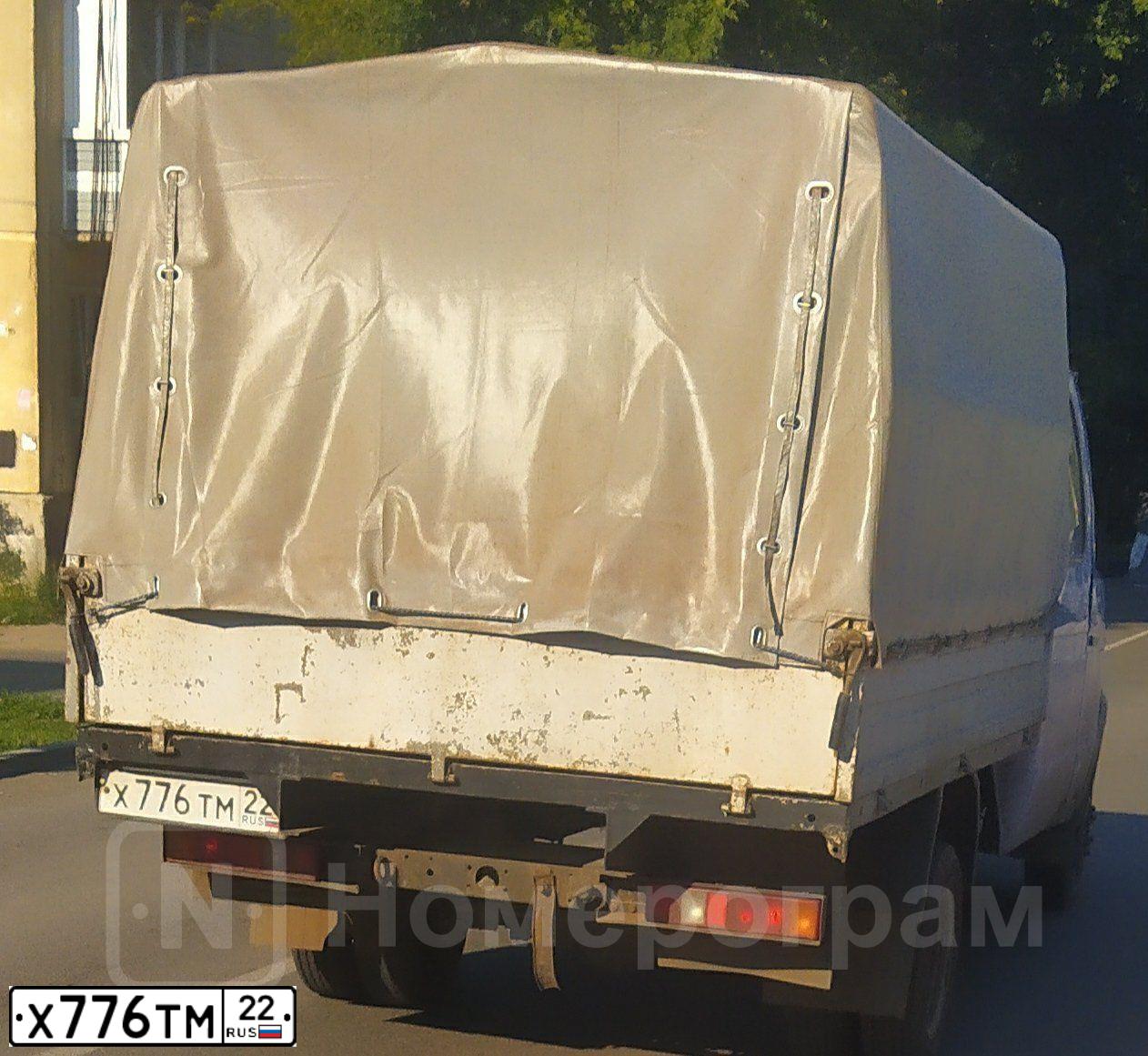 Фото автомобиля GAZ 3302 EL, 2002 — госномер Х776ТМ22. Цвет: СИРЕНЕВО-БОРДОВЫЙ