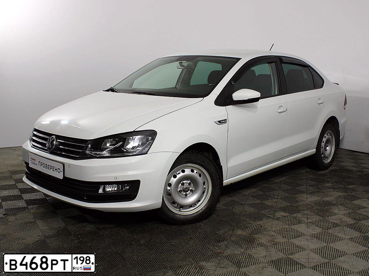 Фото автомобиля VOLKSWAGEN POLO, 2019 — госномер Р882НК198. Цвет: Белый