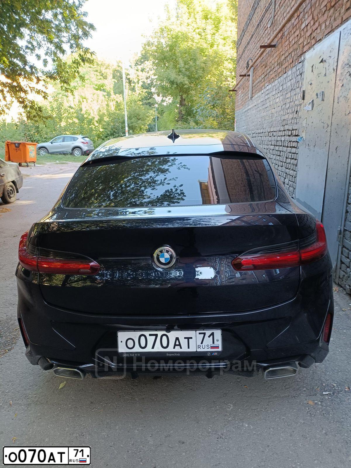 Фото автомобиля BMW X4, 2021 — госномер О070АТ71