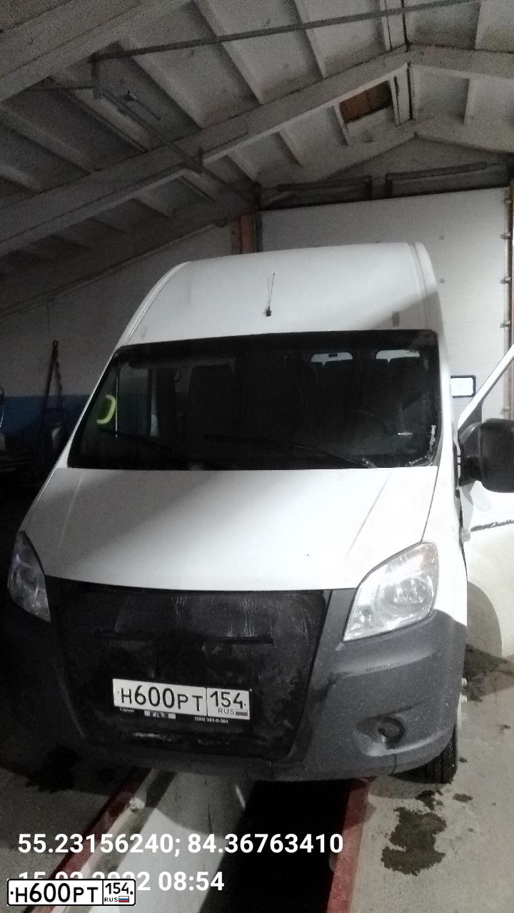 Фото автомобиля GAZ GAZEL NEXT, 2019 — госномер Н600РТ154. Цвет: Белый