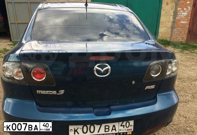 Фото автомобиля MAZDA 3, 2007 — госномер К007ВА40. Цвет: сине-зеленый