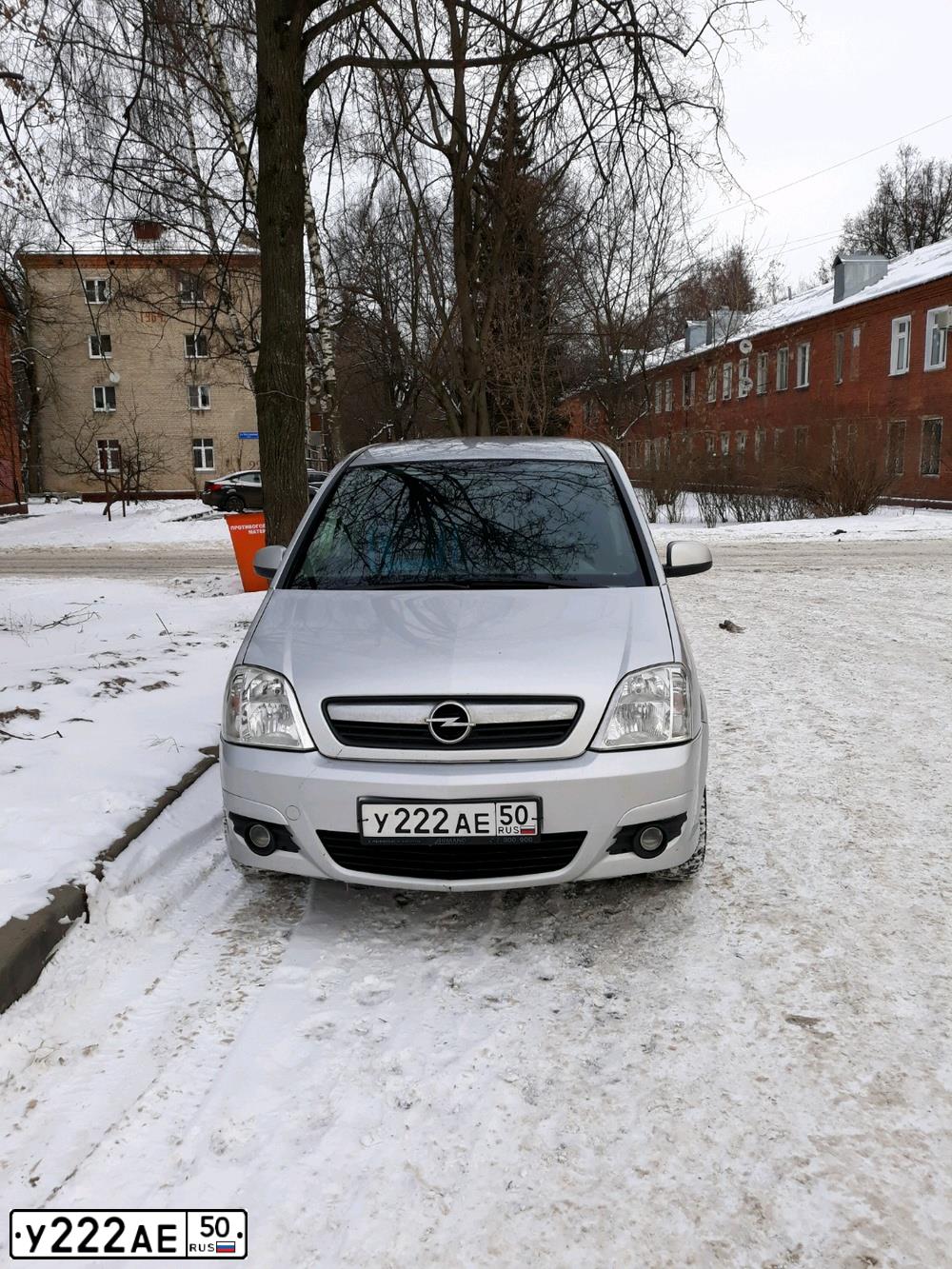 Фото автомобиля OPEL MERIVA, 2007 — госномер К958КВ799. Цвет: Серебристый