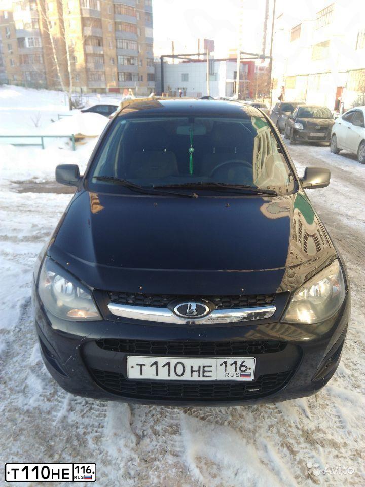 Фото автомобиля LADA 2192 KALINA, 2013 — госномер Н344ТС716. Цвет: Сине-Черный