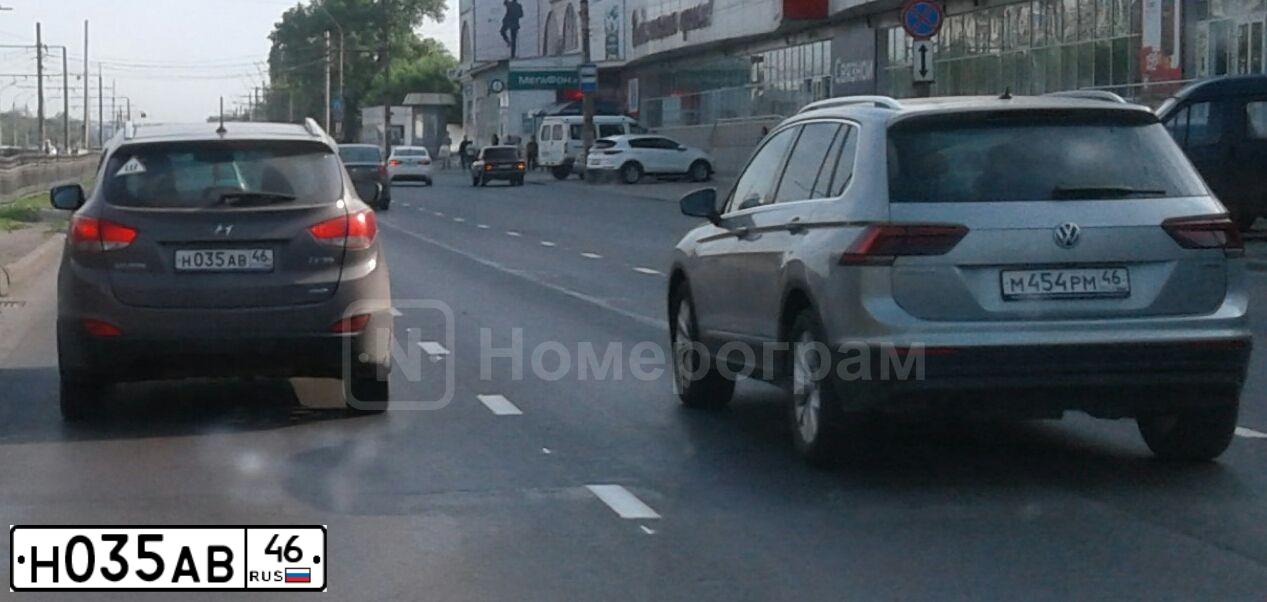 Фото автомобиля HYUNDAI IX35, 2012 — госномер Н035АВ46. Цвет: КОРИЧНЕВЫЙ