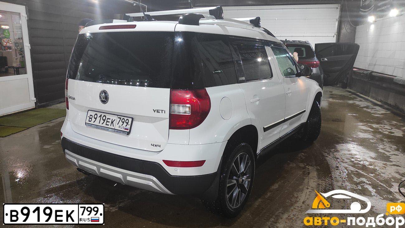 Фото автомобиля SKODA YETI, 2018 — госномер А843ХМ12. Цвет: Белый