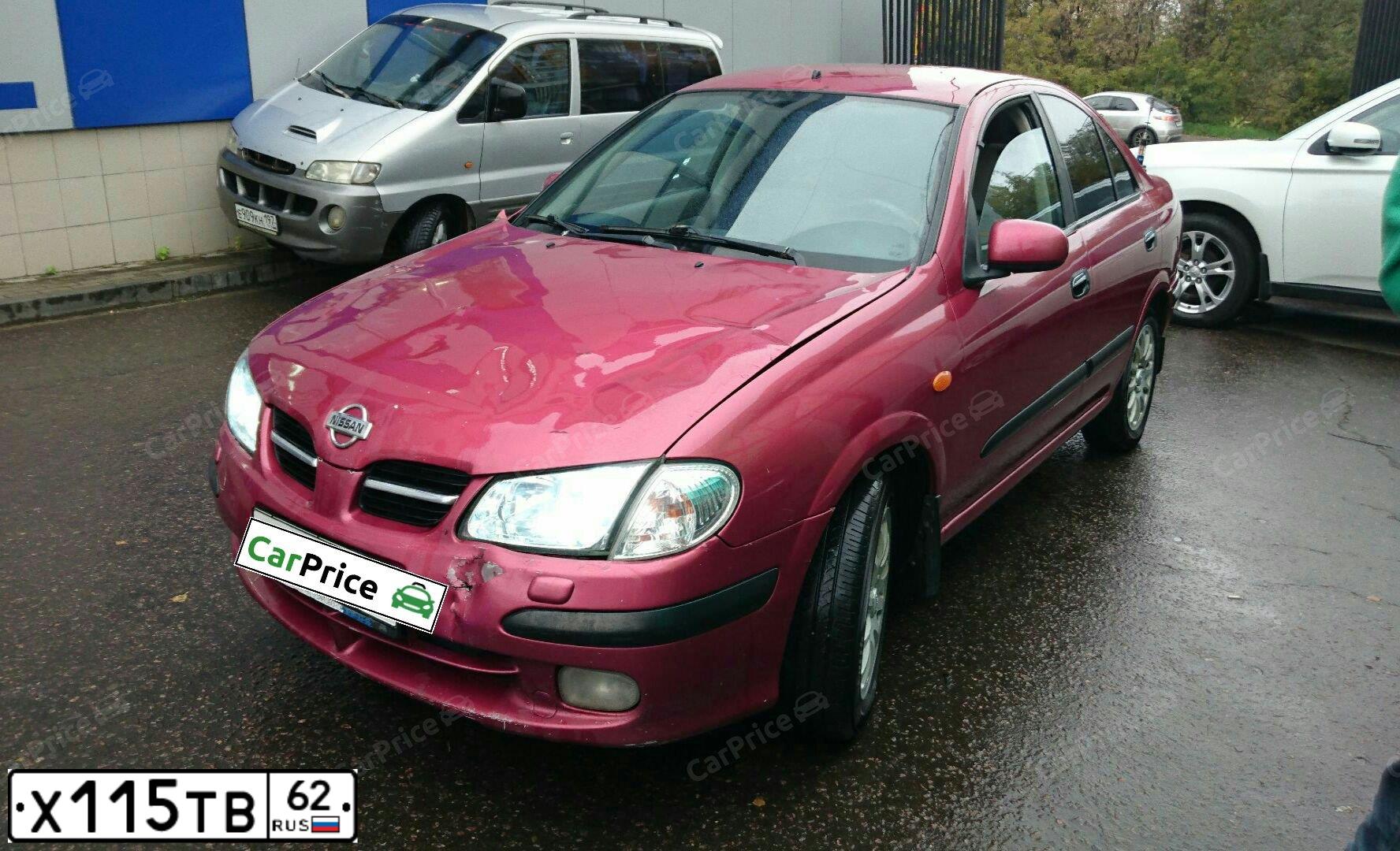Фото автомобиля NISSAN ALMERA, 2002 — госномер Р564ОТ68. Цвет: Красный