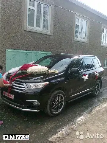 Фото автомобиля TOYOTA HIGHLANDER, 2010 — госномер Р878УУ01. Цвет: ЧЕРНЫЙ