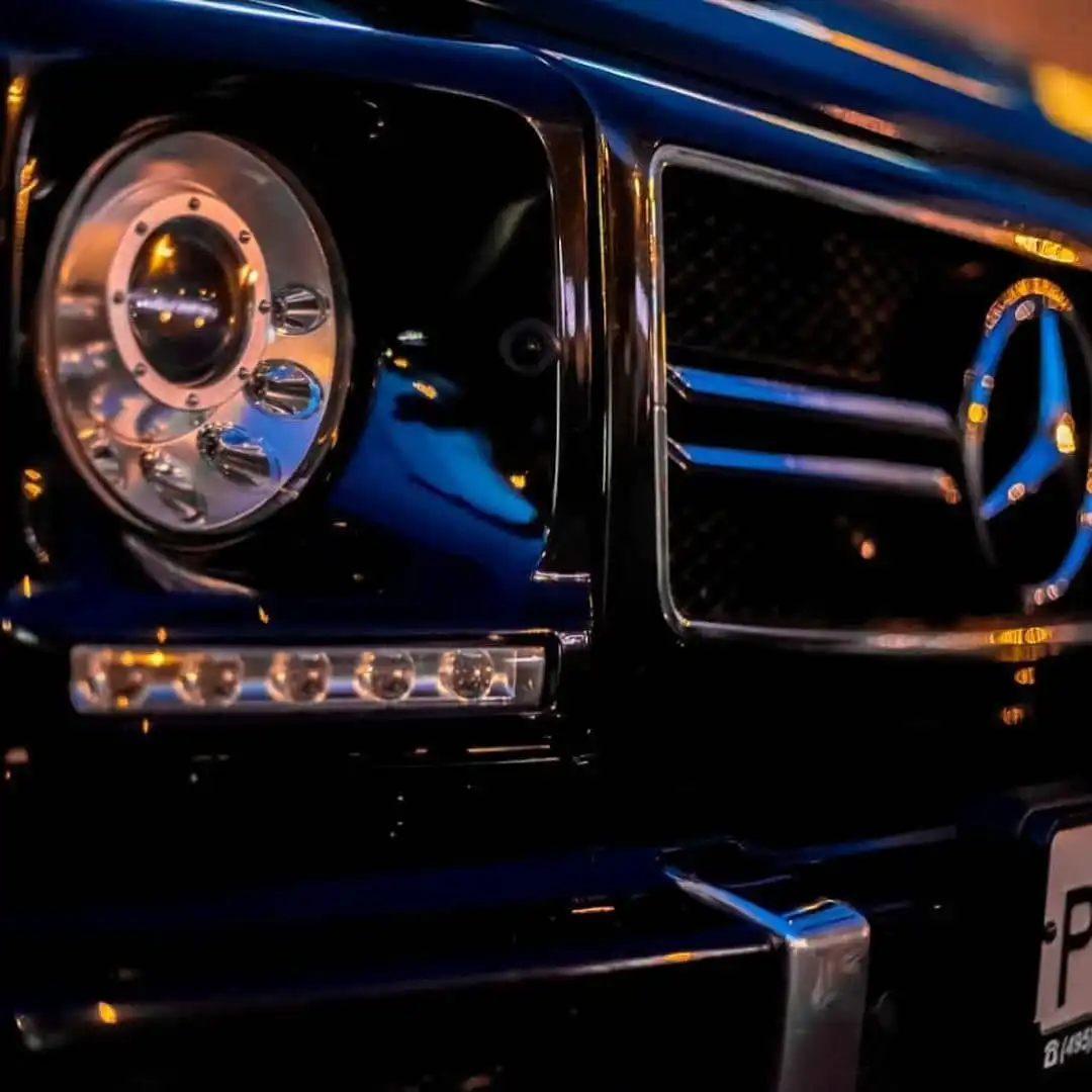 Фото автомобиля MERCEDES G-KLASSE, 2001 — госномер А102ХА185. Цвет: СЕРЫЙ