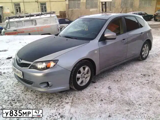 Фото автомобиля SUBARU IMPREZA, 2007 — госномер Х767УК47. Цвет: СИНИЙ